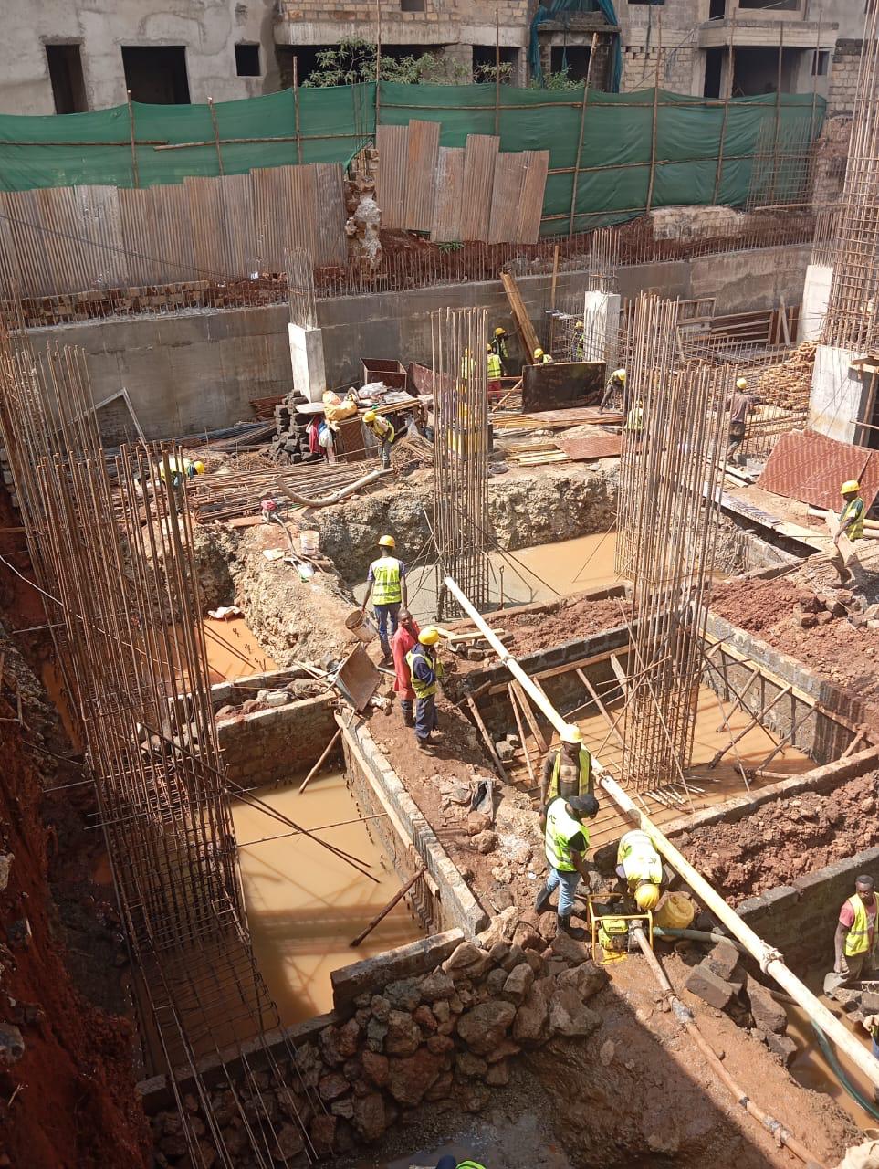 A glimpse of our ready-mix concrete in action, showing operations from mixing to delivery on site.