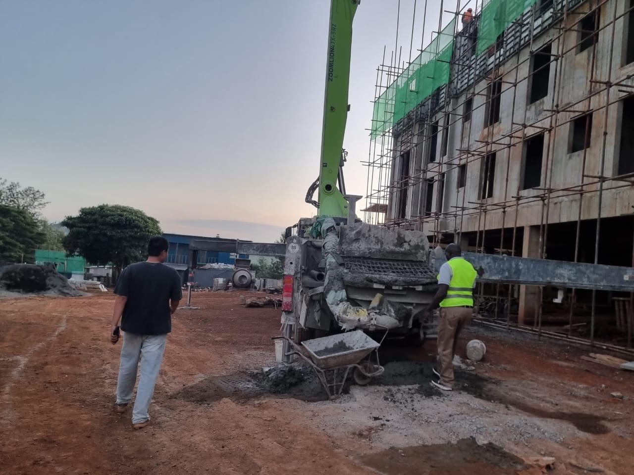 A collection of images and videos from construction activities.