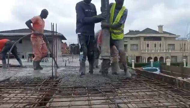 workflow of construction sites, integrating equipment, materials, and labor in synchronized operations.