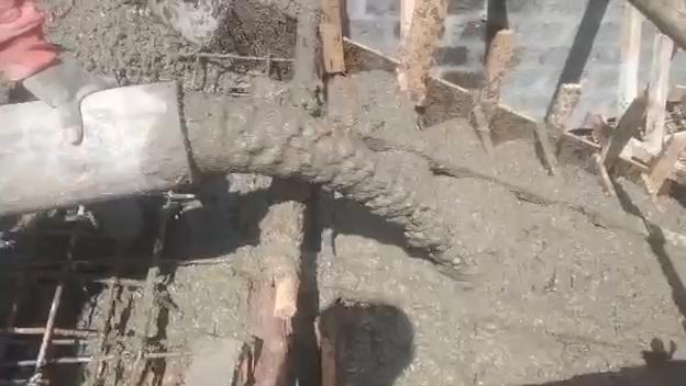 Concrete being prepared, transported, and placed efficiently by our team on site.